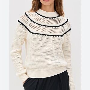 Varley Padbury Pointelle Knit Sweater Size small Never Worn